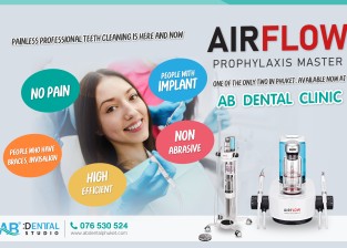 PAINLESS professional teeth cleaning with "AIRFLOW® Prophylaxis Master"